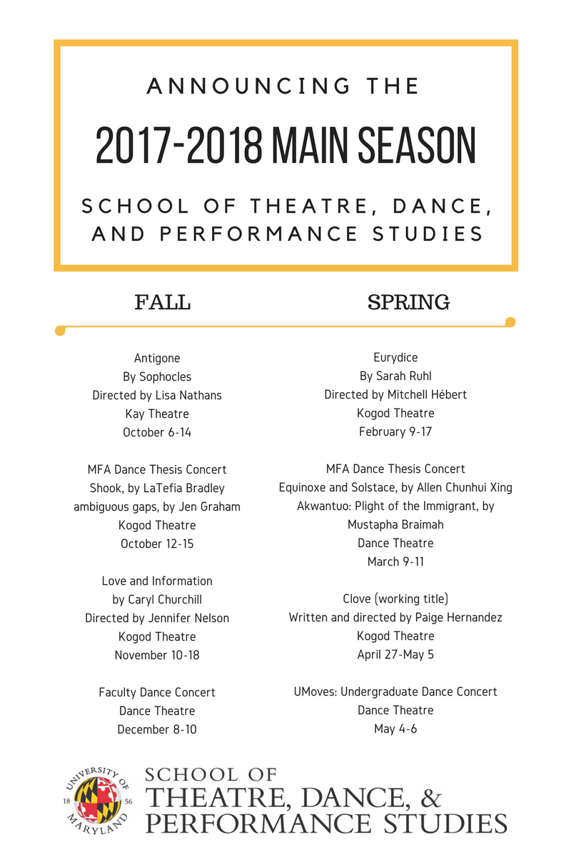 2017-2018 Main Season Announcement